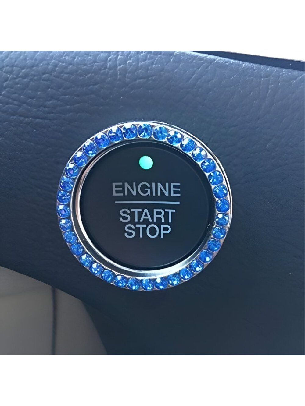 Bling Car Decor Blue Crystal Rhinestone Car